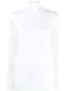 Loewe Anagram-embroidered Roll-neck Cashmere Sweater In White