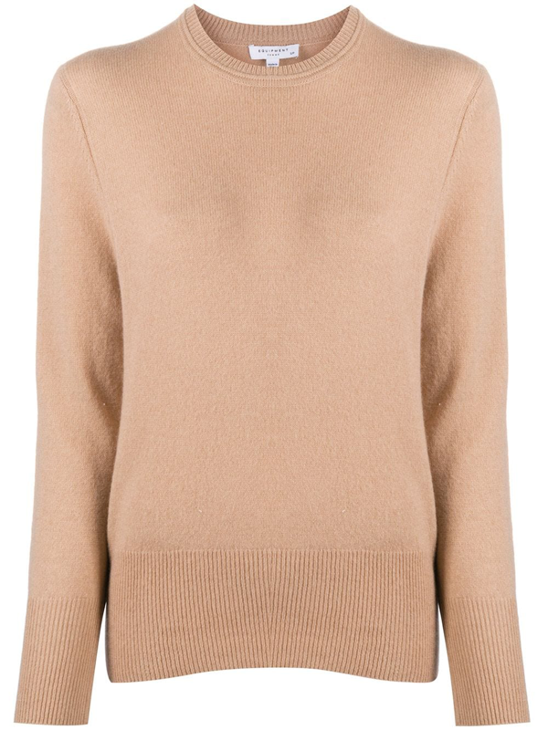 brown crew neck jumper