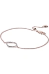 Monica Vinader Rose Gold Vermeil Riva Mini Diamond Kite Bracelet