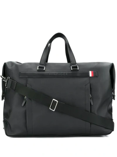 Tommy Hilfiger Structured Zip-up Holdall In Black