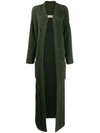 Gentry Portofino Chunky Knit Cashmere Cardi-coat In Green