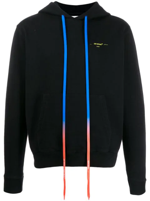 blue and yellow off white hoodie