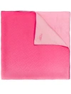 Fendi Ff Print Two-toned Scarf In Pink