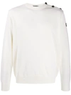 Paul & Shark Button Shoulder Jumper In White