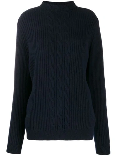 Apc Cable Knit Jumper In Blue
