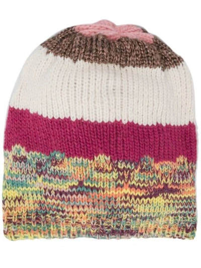 Missoni Knitted Beanie Hat In Pink