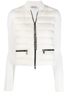 Moncler Cropped Padded Jacket In 034 White