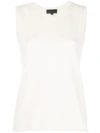 Nili Lotan Sleeveless Vest Top In White