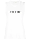 Nili Lotan 'love First' Sleeveless Vest Top In White