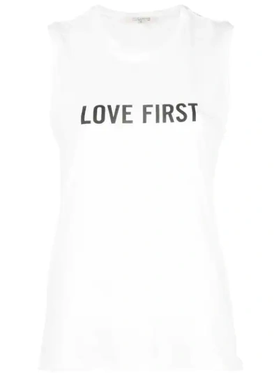 Nili Lotan 'love First' Sleeveless Vest Top In White