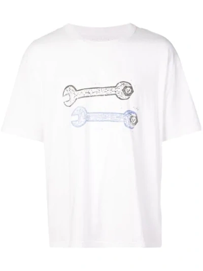 Visvim Spanner Jumbo T-shirt In White