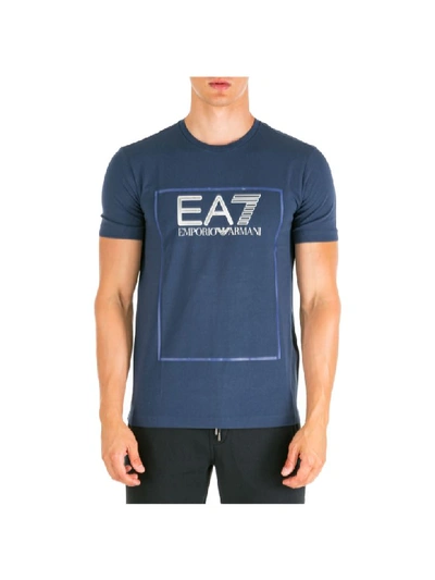 Ea7 Emporio Armani  Space Plein T-shirt In Navy Blue