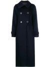 Mackage Elodie-r Double Breasted Wool Blend Coat In Navy