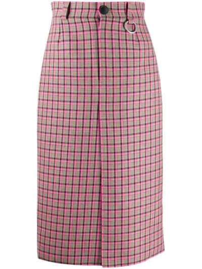 Balenciaga W Pleat Skirt In Pink