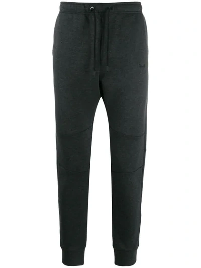 Fendi Panelled Tapered Track Trousers In Grey