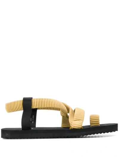 Issey Miyake Flat Slingback Sandals In Yellow