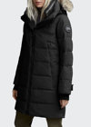 Canada Goose Kenton Fur-trim Hooded Parka In Black