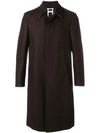 Thom Browne Relaxed Bal Collar Overcoat In Brown