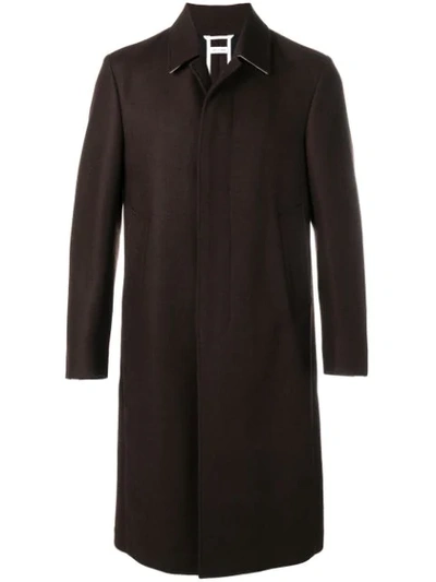 Thom Browne Relaxed Bal Collar Overcoat In Brown
