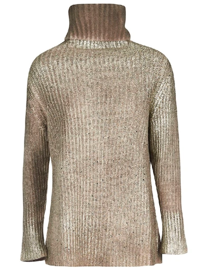 Avant Toi High Neck Sweater In Taupe