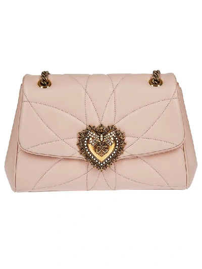 Dolce & Gabbana Quilted Shoulder Bag In Pink