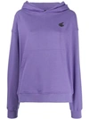 Vivienne Westwood Anglomania Patch Logo Hoodie In Purple