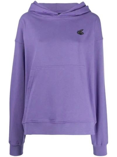 Vivienne Westwood Anglomania Patch Logo Hoodie In Purple