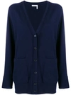 Chloé V-neck Knit Cardigan In Evening Blue