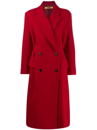 System Oversized Double-breasted Coat In Red