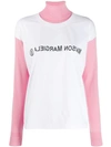 Mm6 Maison Margiela Inverted Logo Layered Effect Sweater In Pink