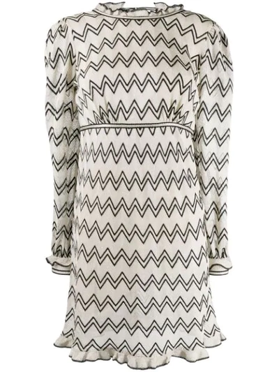 Missoni Zigzag Day Dress In Neutrals