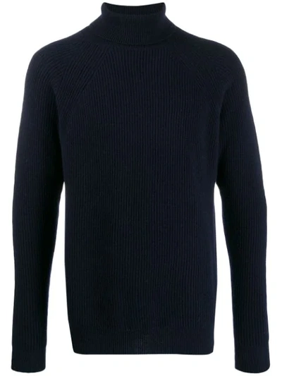 Paltò Rollneck Knit Sweater In Blue