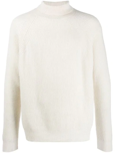 Paltò Rollneck Knit Sweater In White
