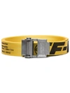 Off-white Industrial Logo Print Belt - Gelb In Yellow