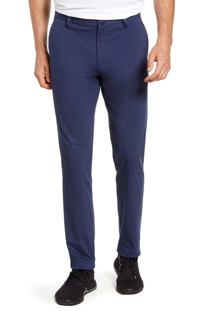 Rhone Commuter Straight Fit Trousers In Navy