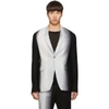 Rick Owens Spray Effect Suit Jacket In 0918 Black