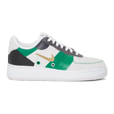 Nike Grey And Green Air Force 1 07 Prm 1fa19 Sneakers In 100 Whtgold