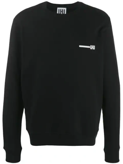 Les Hommes Logo Print Sweatshirt In Black