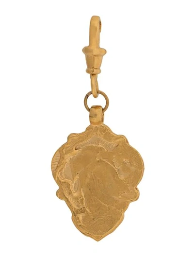 Alighieri The Poetic Shield Amulet Pendant In Gold