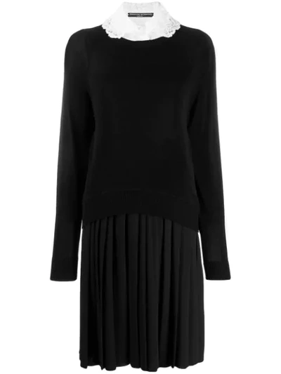 Ermanno Scervino Lace Collar Jumper Dress In Black