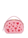 Prada Odette Shoulder Bag In F0my4 Petal Pink+fiery Red