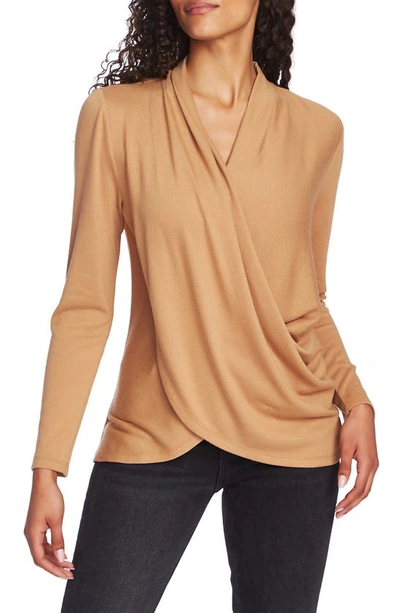 1.state Cross Front Knit Top In Wild Oak