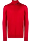 Gcds Red Wool Blend Turtleneck Sweater