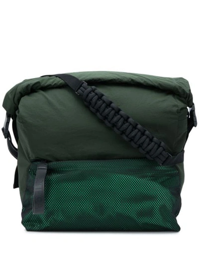 Bottega Veneta Paper Touch Nylon Messenger Bag In Green