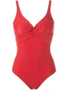 Lygia & Nanny Adriana Plain Swimsuit In Red