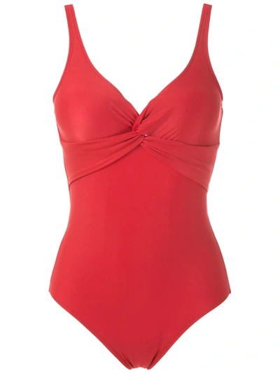 Lygia & Nanny Adriana Plain Swimsuit In Red