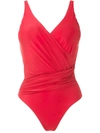 Lygia & Nanny Maisa Draped Swimsuit In Red