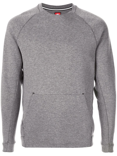 Nike Swoosh Logo Sweatshirt In Grey