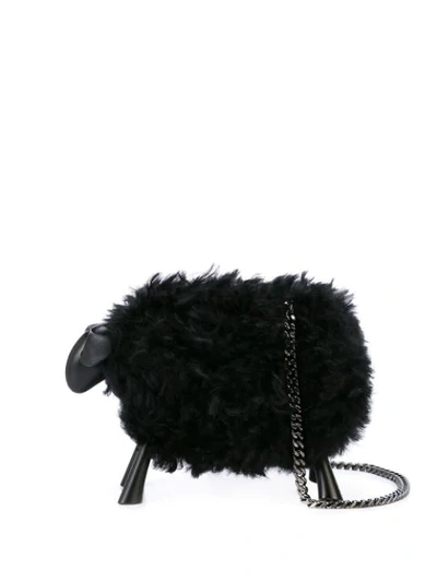 Oscar De La Renta Sheep Clutch Bag In Black