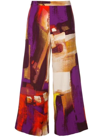 Natori Printed Trousers In Purple